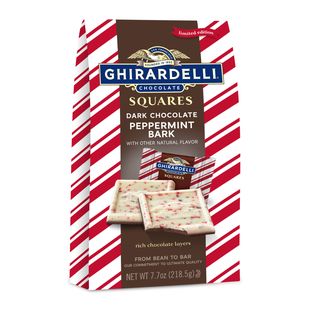 Peppermint Bark & Dark Chocolate SQUARES Large Gift Bags (Case of 12)