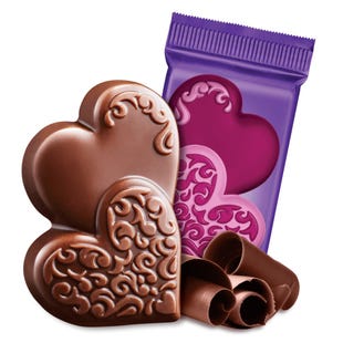 Milk Chocolate Duet Hearts Case Pack (500 pc)