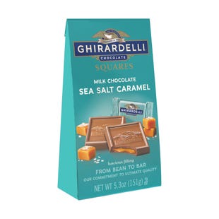 Milk Chocolate Sea Salt Caramel SQUARES Medium Bags (Case of 6)