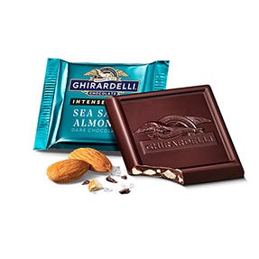 Sea outlet salt chocolate
