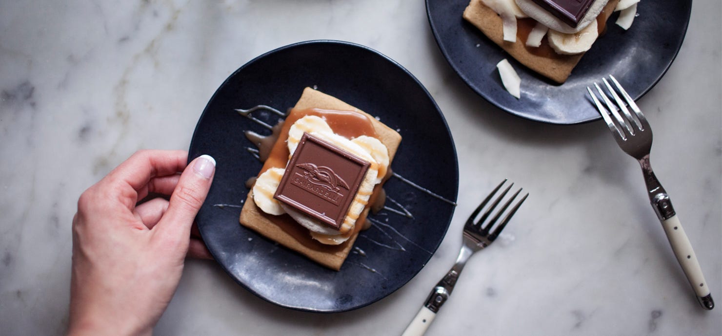 Salted Caramel Banana S'mores