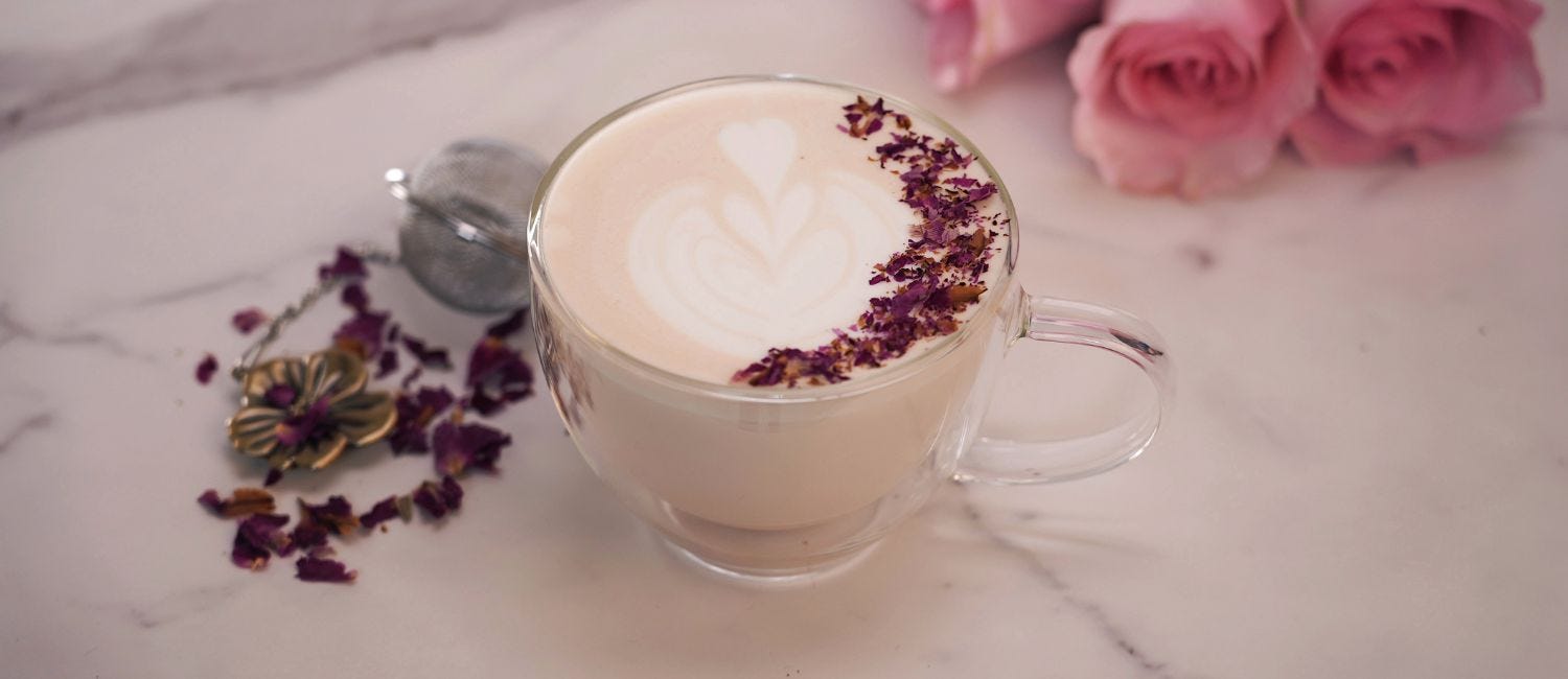 Vanilla Rose Tea Latte