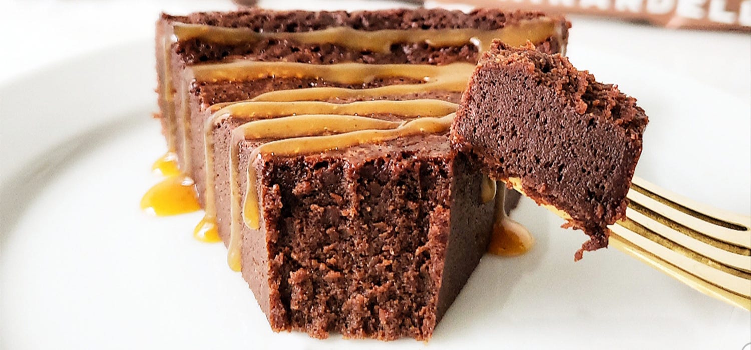 Flourless Chocolate Torte with Pumpkin Spice Caramel Sauce