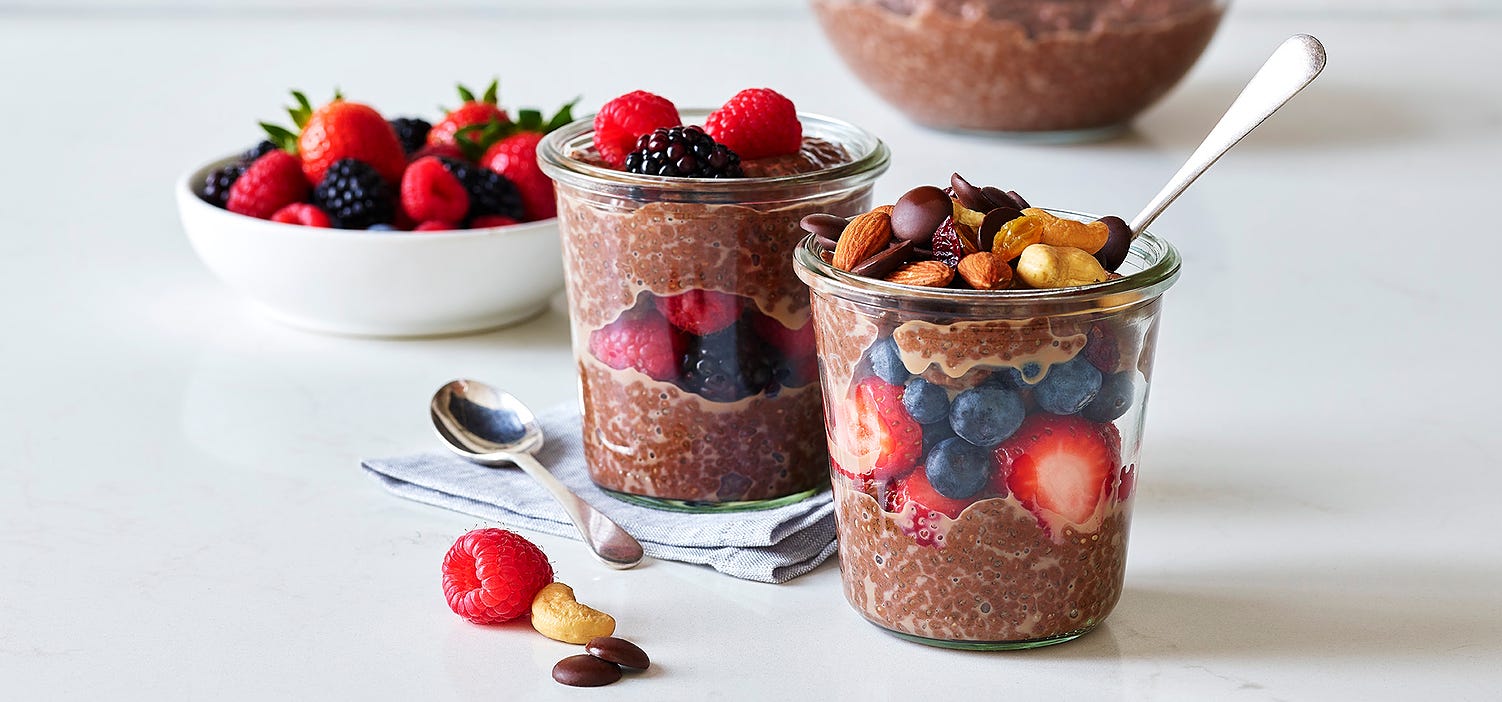 100% Cacao Chia Seed Pudding