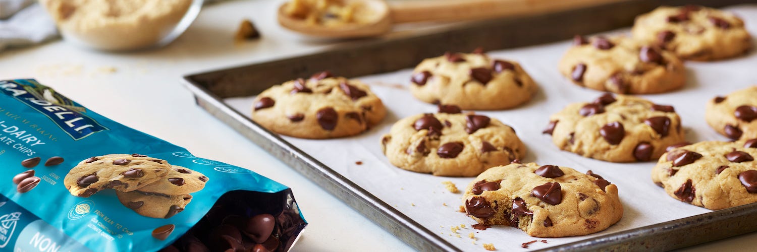Ghirardelli Non-Dairy Dark Chocolate Chip Cookies Recipe