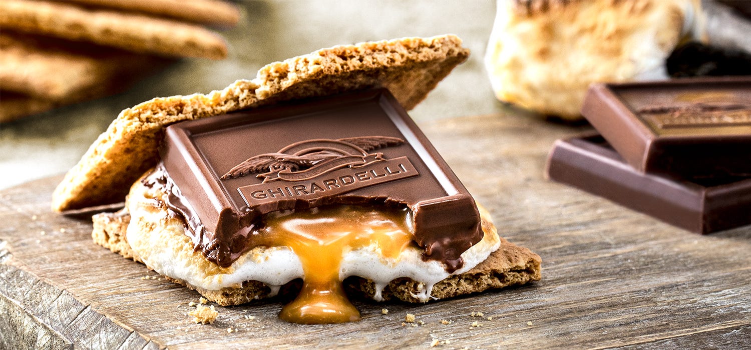 Milk Chocolate Caramel SQUARES S’mores
