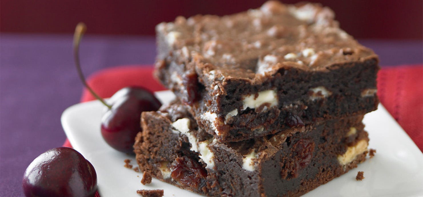 Cherry and White Chocolate Brownies