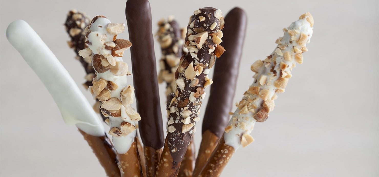 Dipped Pretzel Rods